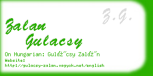 zalan gulacsy business card